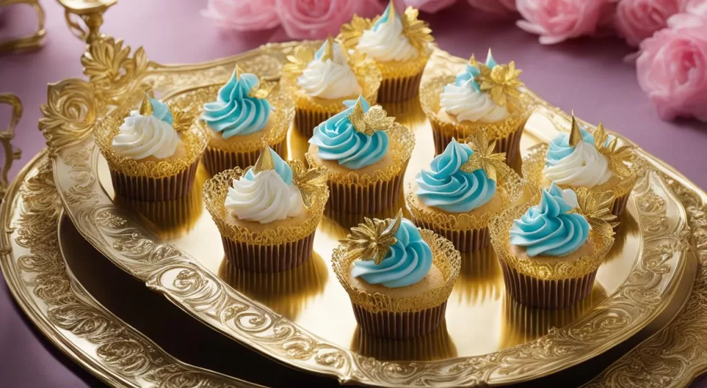Cupcakes Decorados com Detalhes em Dourado