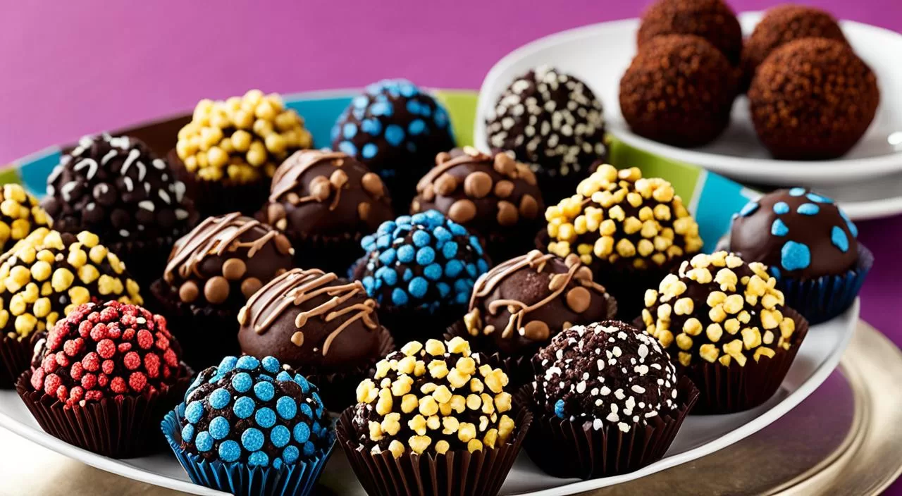 Trufas para festa de cinema