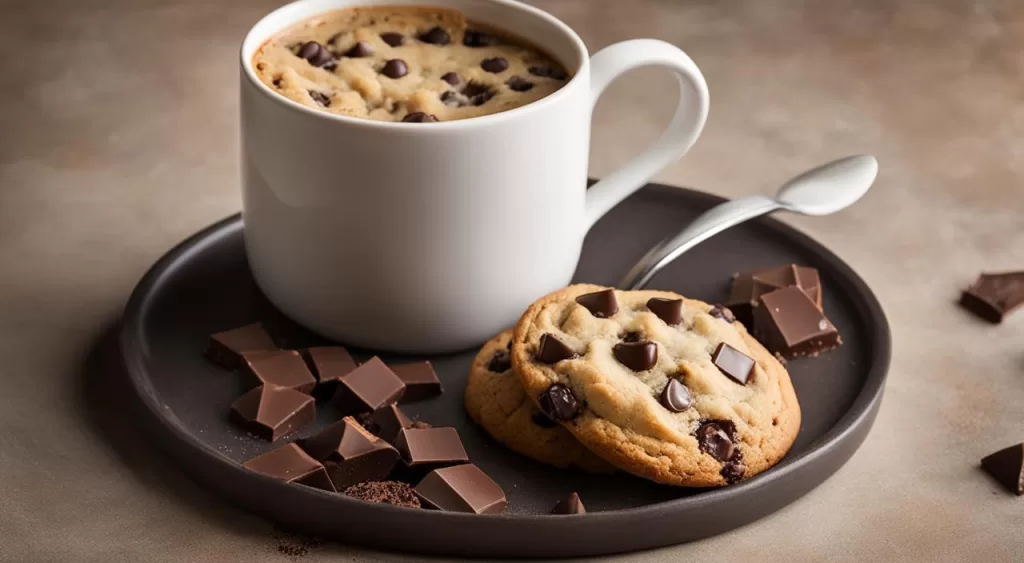 cookie em caneca com chocolate
