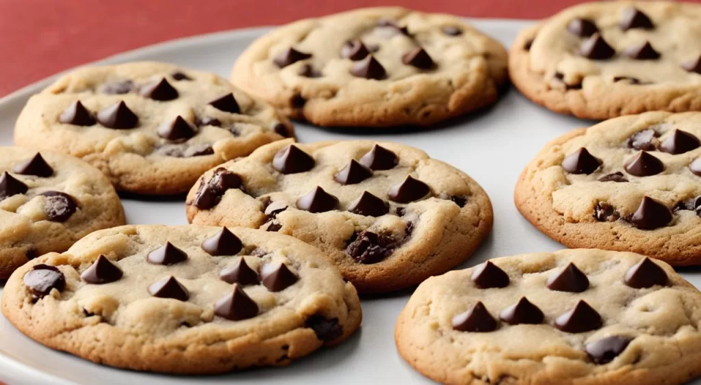 cookies de microondas com gotas de chocolate