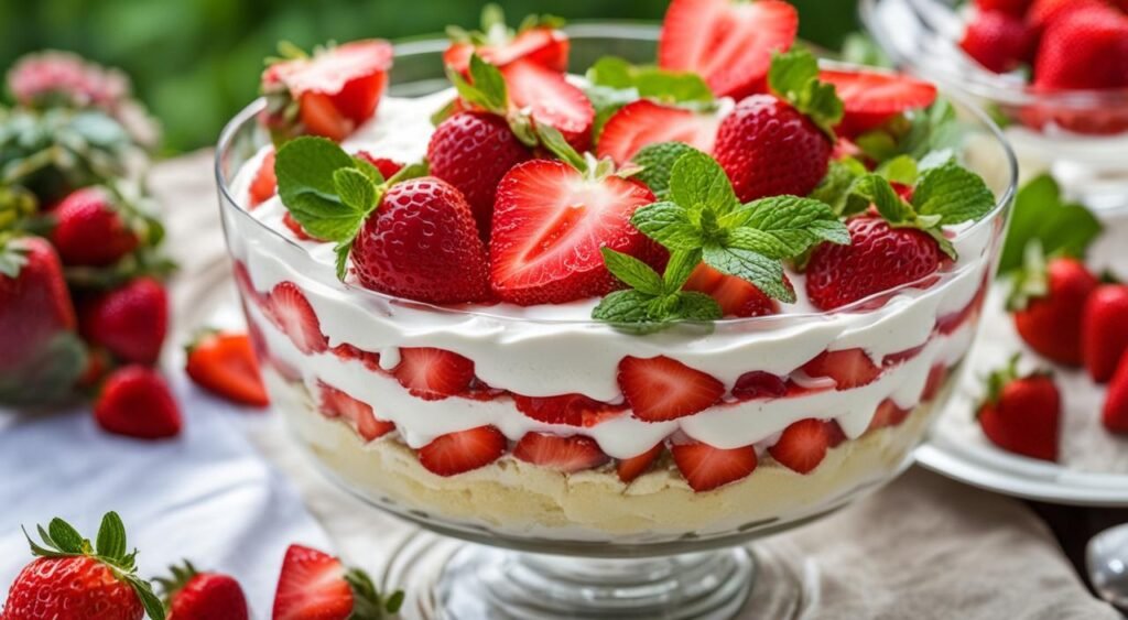 dicas para servir trifle de morango