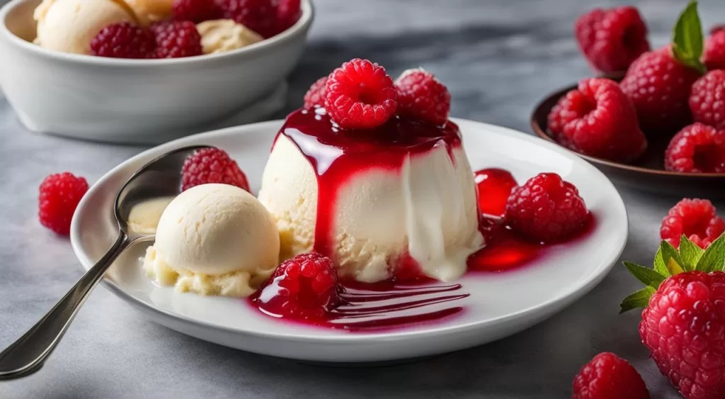 geleia de frutas vermelhas em sobremesas