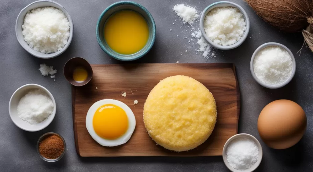 ingredientes da receita de torta de coco