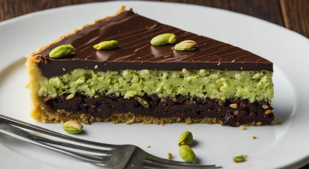 torta de chocolate e pistache