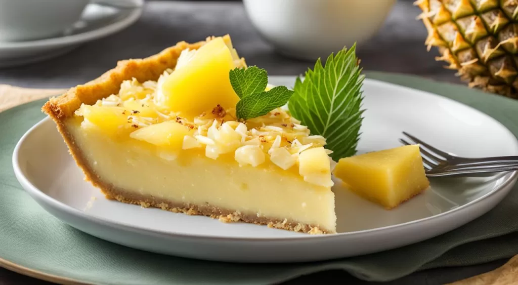torta de coco com abacaxi