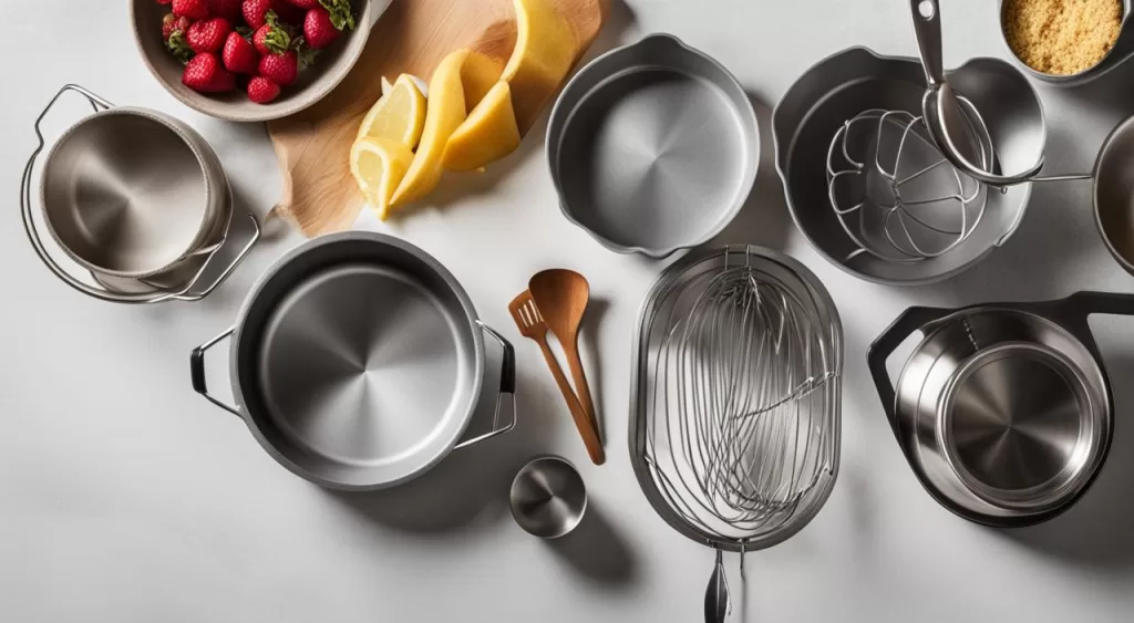 utensílios para o pudim de leite condensado caseiro