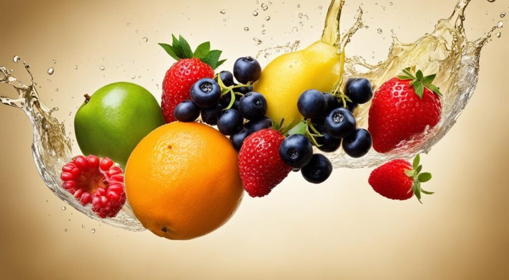 variação de sabores no creme de frutas