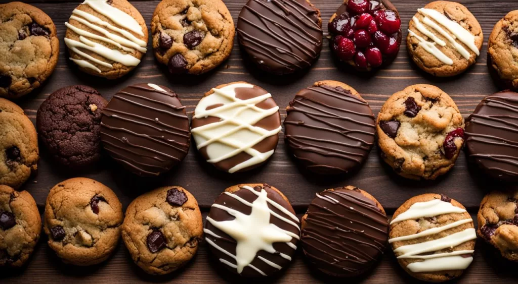 variações de cookies com aveia e chocolate