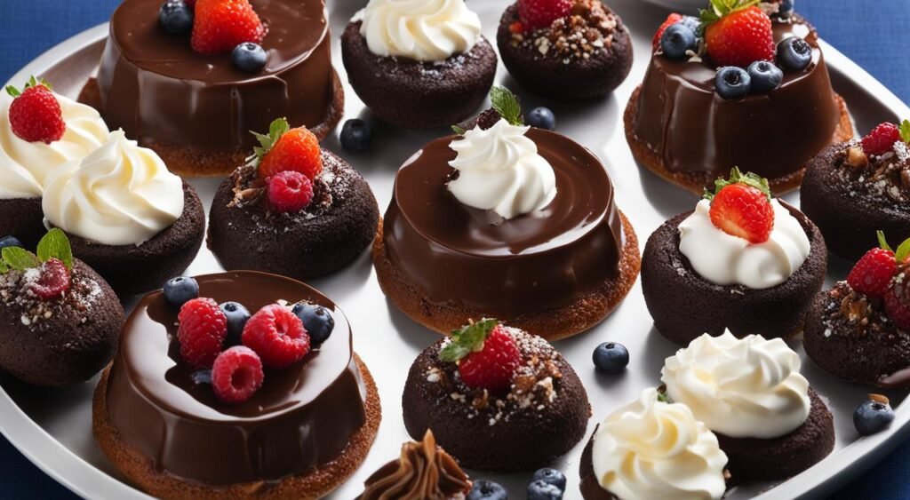 variações de pudim de chocolate